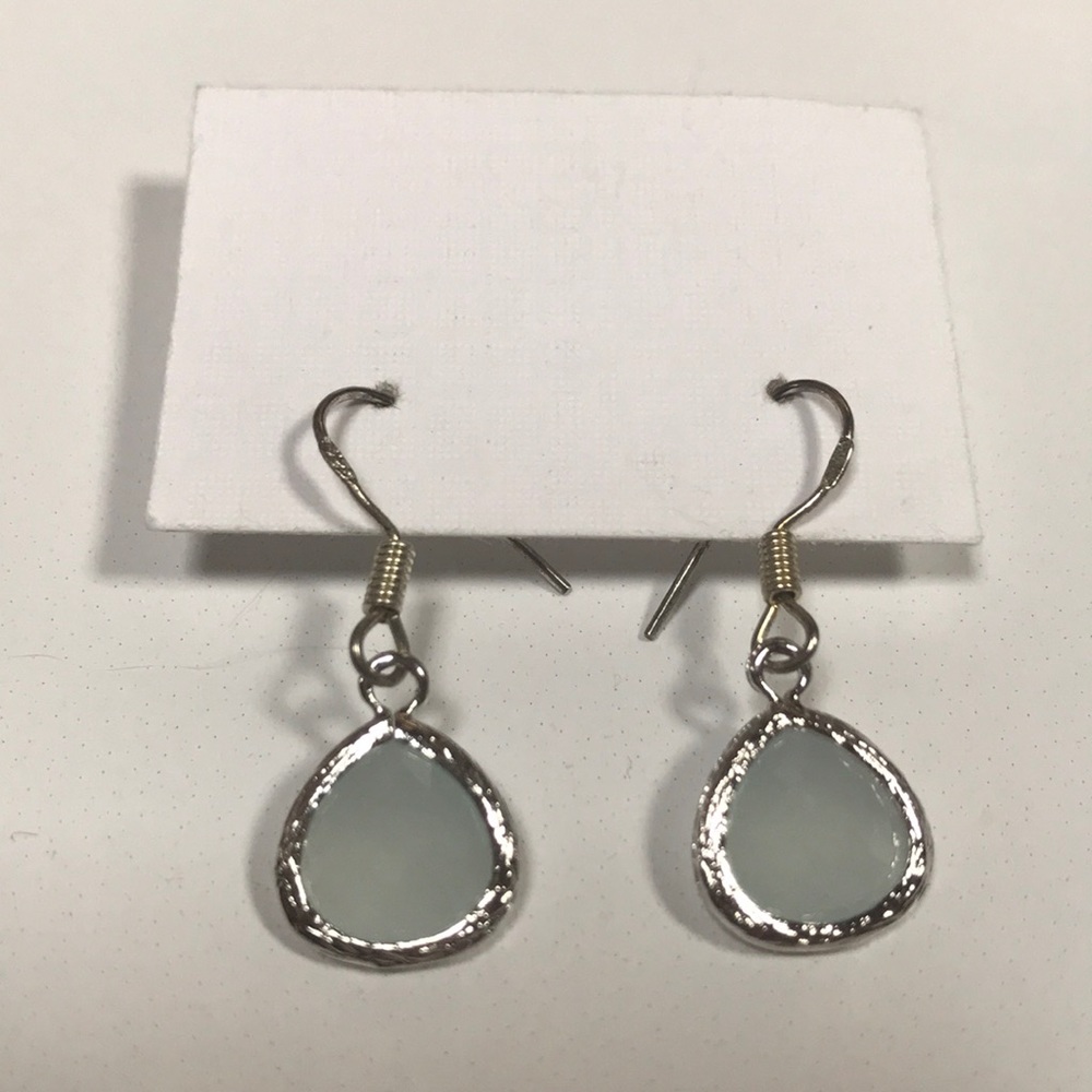 Ice Blue Crystal Earrings